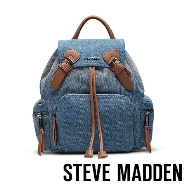【steve madden】軍旅休閒後背包 BSOLLY(牛仔藍)