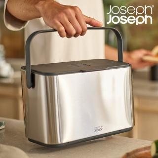 【Joseph Joseph】桌上型除臭廚餘桶-4L(除臭濾芯 廚房垃圾桶 可拆卸內桶)