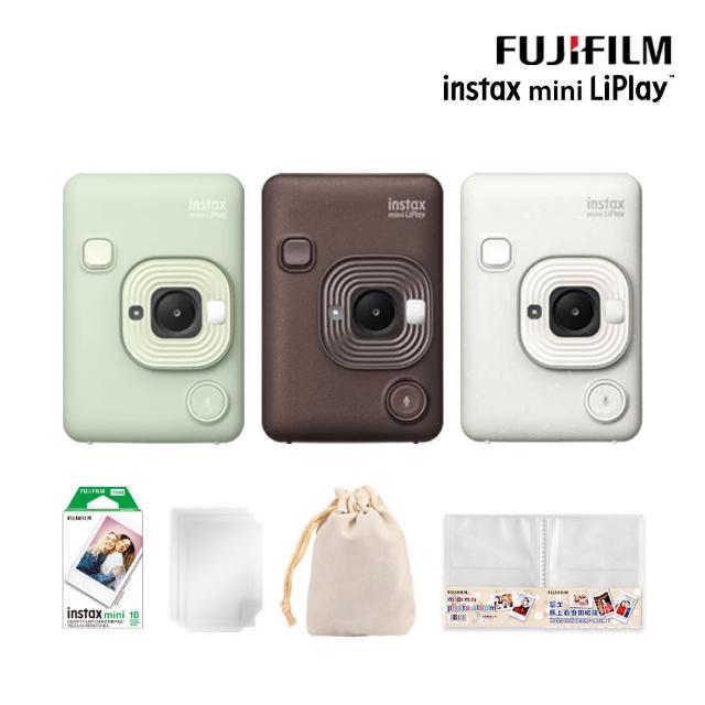 【FUJIFILM 富士】Instax Mini Liplay 拍立得相機(送10張底片束口袋相冊超值組)