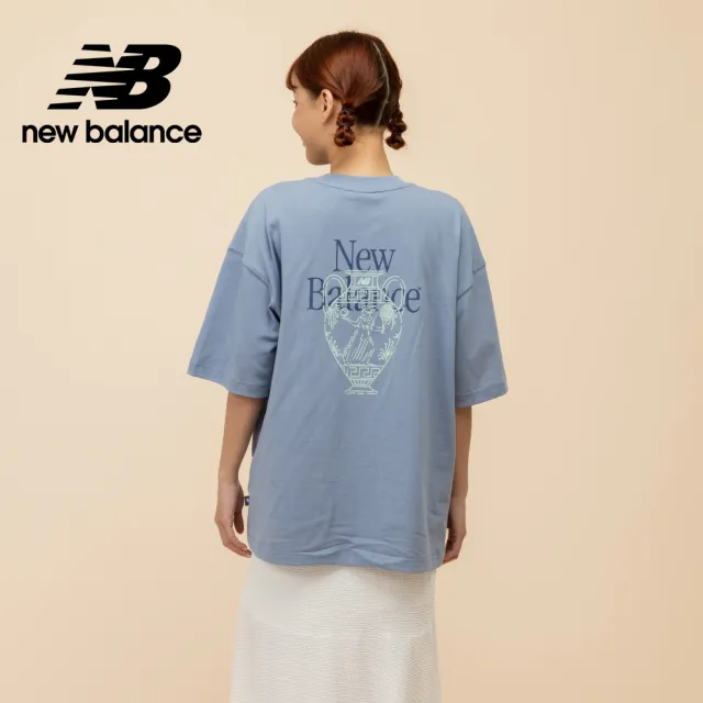 【NEW BALANCE】NB 藝術家聯名希臘風個短T/短袖上衣_女性_白/藍紫_WT51940DUS_WT51940WT(美版 版型偏大)