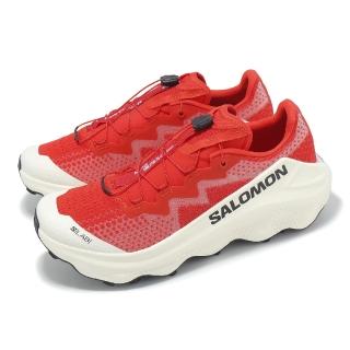 【salomon】越野跑鞋 S/LAB Ultra Glide 男鞋 紅 白 抽繩 緩衝 抓地 戶外 運動鞋 薩洛蒙(L47701200)