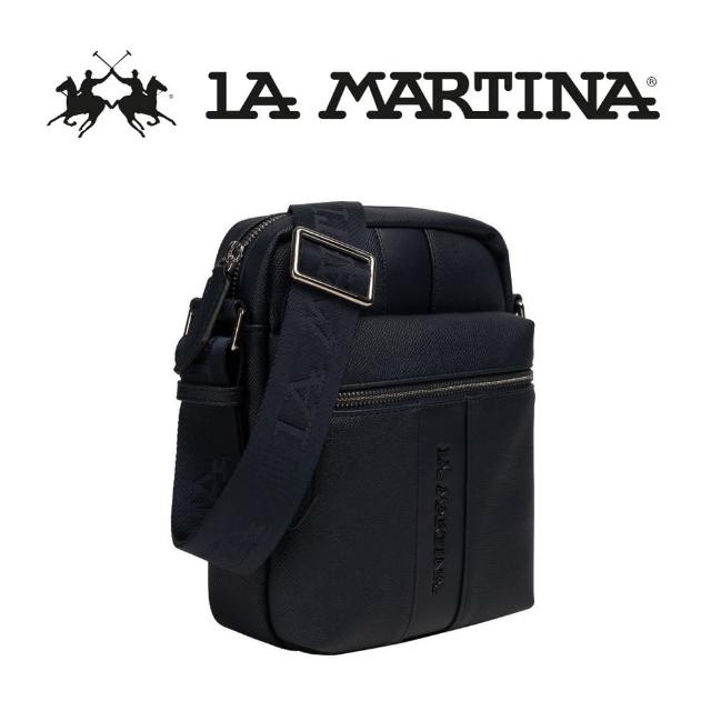 【LA MARTINA】義大利原裝進口 限量2折 頂級皮革肩背包 1828P 全新專櫃展示品(黑色)