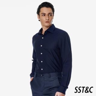 【SST&C】藏青素色織紋標準版長袖襯衫00062502029(新品上市)