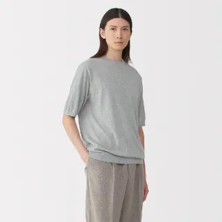 【MUJI 無印良品】MUJI Labo男棉高密織針織短袖套衫(共4色)