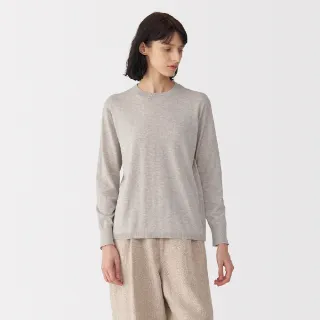 【MUJI 無印良品】MUJI Labo女棉高密織針織長袖套衫(共3色)