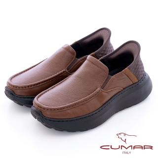 【CUMAR】一腳登直立快速穿休閒鞋(咖啡色)