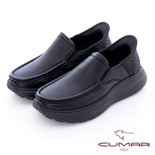【CUMAR】一腳登直立快速穿休閒鞋(黑色)