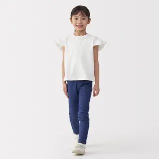 【MUJI 無印良品】兒童天竺荷葉袖T恤(共4色)