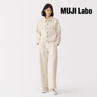 【MUJI 無印良品】MUJI Labo女和紙混粗織斜紋長褲