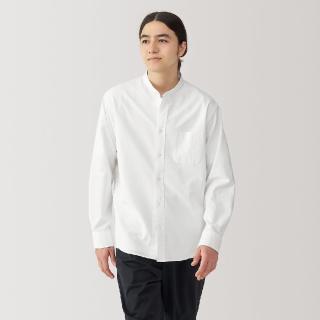 【MUJI 無印良品】男水洗牛津布立領長袖襯衫(共6色)