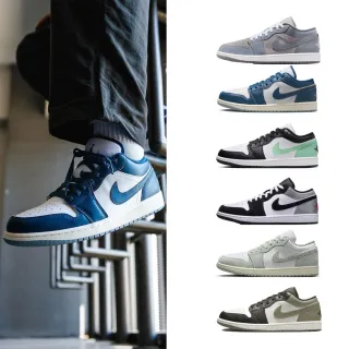 【NIKE 耐吉】運動鞋 休閒鞋 喬丹 低筒 AIR JORDAN 1 LOW 男鞋 藍白黑紅 AJ1 低筒 多款(FN5214-141&)