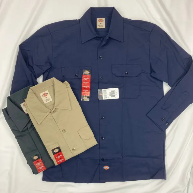 【Dickies】Dickies 574 三色 現貨 長袖 襯衫 男女皆可 鈕扣 工作服 美版偏大(長袖 襯衫7141)