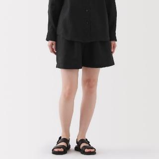【MUJI 無印良品】女大麻混棉舒適短褲(共4色)