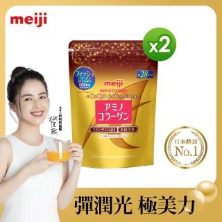 【Meiji 明治】明治膠原蛋白粉璀璨金版28日份袋裝196gx2(膠原蛋白)