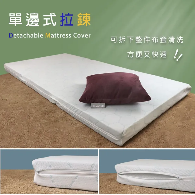 【BEARBED 熊棉】銀離子抗菌床墊 增厚版 單人加大3.5尺(\原“LOHAS樂活家居”/折疊床/好收納/抗菌)
