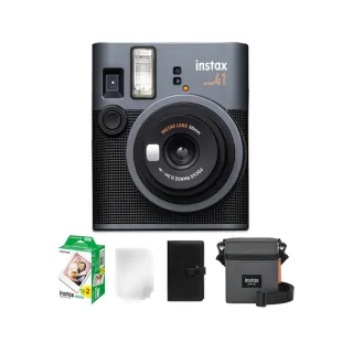 【FUJIFILM 富士】instax mini 41 拍立得相機 原廠公司貨(原廠相機包20張底片超值組合)