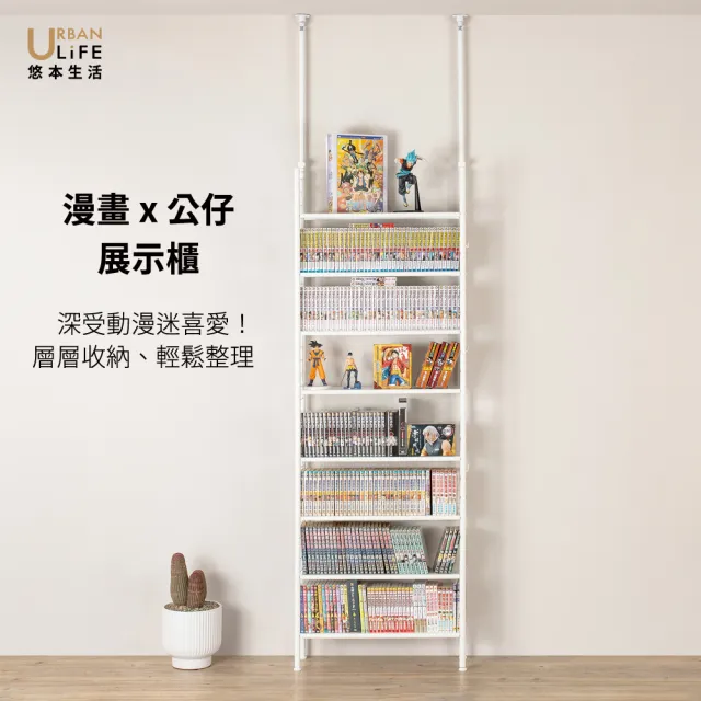 【URBAN LiFE 悠本生活】頂天立地收納架(漫畫架鞋架層架廚房多功能置物架玄關架寬65公分鞋櫃隙縫架屏風)