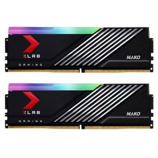 【PNY 必恩威】MAKO RGB DDR5 6000 32GB 桌上型電競記憶體 黑(16Gx2雙通道)