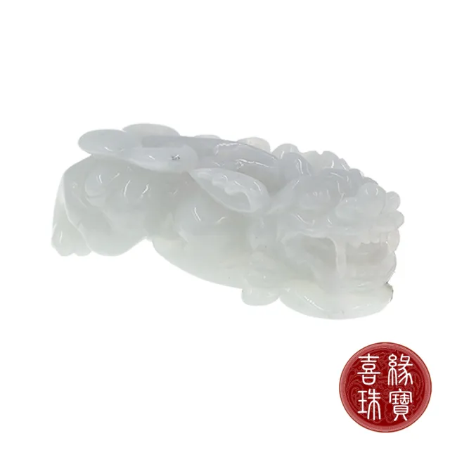 【喜緣玉品】天然翡翠玉石 聚寶貔貅 玉珮(直)