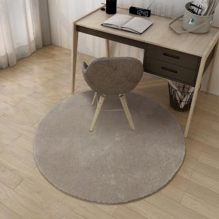 【範登伯格】比利時厚磅抗壓素面圓形地毯-37卡其(130cm)