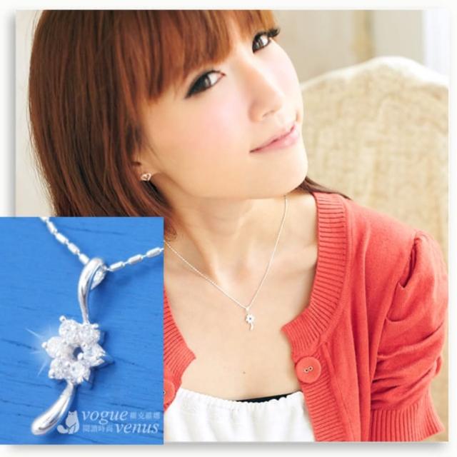 【維克維娜】氣質美人。優雅油桐花美鑽 925純銀項鍊
