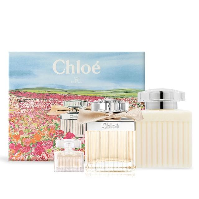 【Chloe’ 蔻依】春遊花漾同名典藏禮盒(同名女性淡香精75ml+身體乳100ml+隨行香氛5ml-國際航空版)