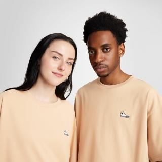 【CONVERSE】SNEAKER PATCH TEE 短袖上衣 男上衣 女上衣 淺米橘(10027239-A09)