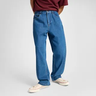 【CONVERSE】OPEN HEM BAGGY DENIM PANT 長褲 男褲 牛仔藍(10027289-A01)