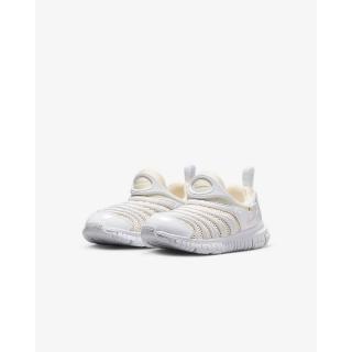 【NIKE 耐吉】運動鞋 休閒鞋 中大童 童鞋 NIKE DYNAMO FREE BR PS 白色 米白 毛毛蟲鞋(IB7245101)