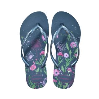 【havaianas 哈瓦仕】SLIM ORGANIC系列 舒適藍 型號：00176(巴西集品 人字拖 夾腳拖 拖鞋 女鞋)