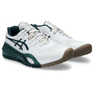 【asics 亞瑟士】網球鞋 男鞋 運動鞋 緩震 GEL-RESOLUTION X 白綠 1041A481-111