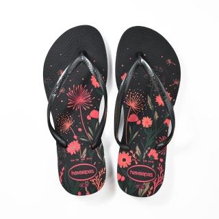 【havaianas 哈瓦仕】SLIM ORGANIC系列 黑/粉 型號：00176(巴西集品 人字拖 夾腳拖 拖鞋 女鞋)