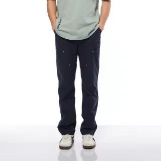 【JEEP】男裝 造型剪裁撞釘工裝長褲(藍色)