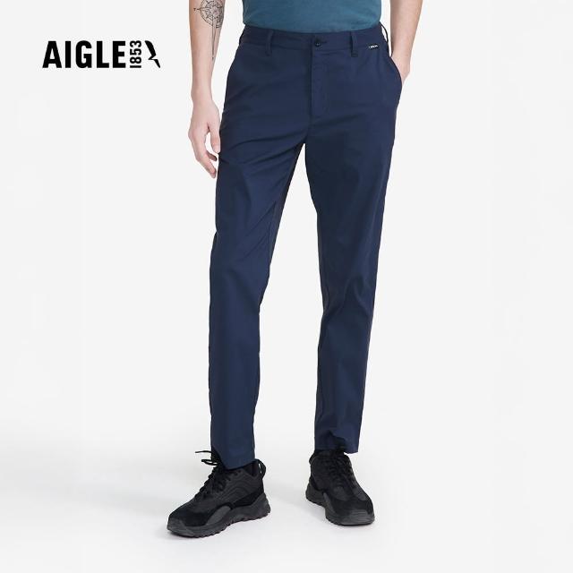 【AIGLE】男 抗UV快乾彈性長褲｜AG-4P116A057 深藍(防曬 快乾 男長褲 彈性長褲)