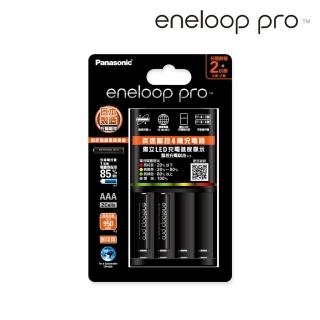 【Panasonic 國際牌】eneloop pro 疾速充電組-BQ-CC55疾速智控4槽充電器+2顆高階4號電池