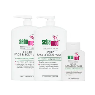 【SEBAMED 施巴】潔膚露 1000mlx2+潔膚露200ml(總代理)