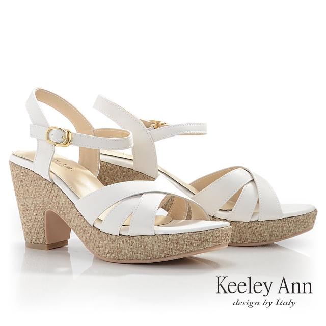 【Keeley Ann】盛夏厚底高跟涼鞋(米白色532223132)
