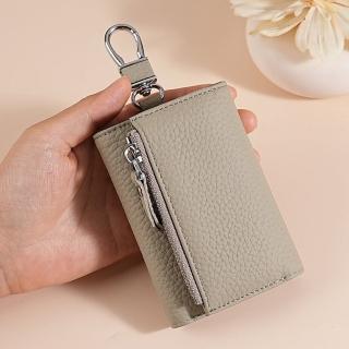 【LEESA】真皮鑰匙包\短夾\皮夾\零錢包\鑰匙包\真皮短夾\多功能錢包\鑰匙套\牛皮短錢包\鑰匙錢包\禮物