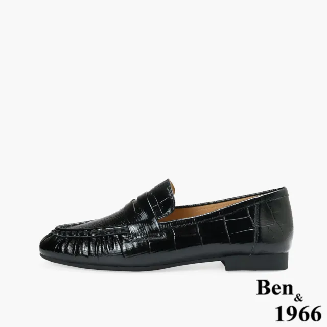 【Ben&1966】Ben&1966高級頭層牛皮簡約個性樂福鞋-25629