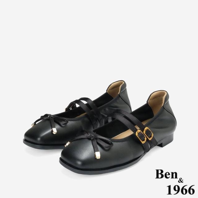 【Ben&1966】Ben&1966柔軟羊皮優雅蝴蝶結方頭包鞋-25632