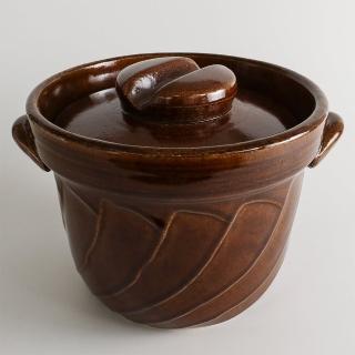 【福介商店】日本土鍋 萬古燒 飴釉 5合炊飯鍋(陶鍋 砂鍋 燉鍋 日本製陶瓷)