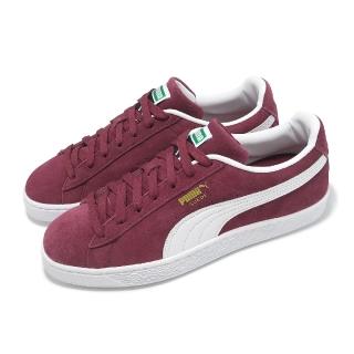 【PUMA】休閒鞋 Suede Classic 男鞋 女鞋 紅 白 麂皮 復古 情侶鞋 板鞋(399781-05)