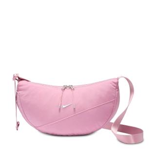 【NIKE 耐吉】斜揹包 小包 側揹包 運動包 NK AURA CRESCENT CROSSBODY 粉 HQ4370-699