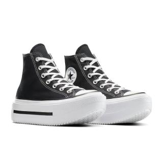 【CONVERSE】休閒鞋 男鞋 女鞋 帆布鞋 厚底 高筒 CTAS LIFT DOUBLE STACK HI 黑 A12975C