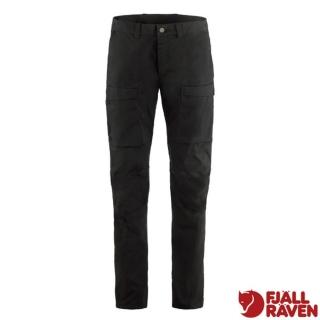 【Fjallraven】小狐狸 男 Abisko Hybrid Trail 彈性多口袋登山健行長褲(12200164-550 黑)