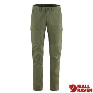 【Fjallraven】小狐狸 男 Abisko Hybrid Trail 彈性多口袋登山健行長褲(12200164-625 月桂綠)