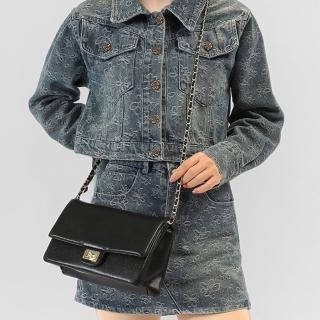 【LEEHER】休閒包/皮穿鏈條/包包/小方包/斜揹包/斜肩包/女包/腋下包/大容量包包/女生包包/小包/