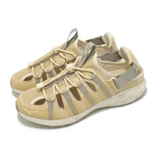 【MIZUNO 美津濃】涼鞋 Wave Evoke Switch 男鞋 卡其 膠底 抽繩 兩穿式 山系 休閒鞋 美津濃(B1GA2400-49)