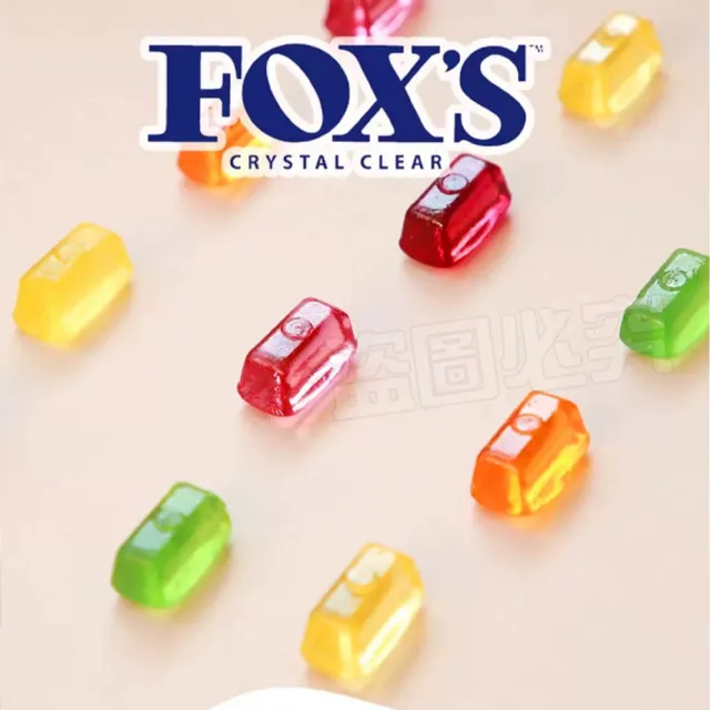 【FOXS】獨家水晶糖原汁水果糖90g*4入組(薄荷味/綜合莓果味/綜合水果味/綜合四季春水果茶味)