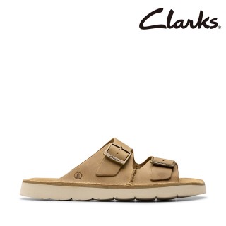 【Clarks】男鞋 Solsbury Strap 金屬扣環工藝縫線拖鞋 涼鞋(CLM80884S)